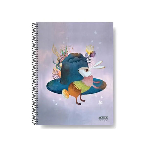 Cuaderno espiral a4 Arte nordico t/dura 120 hs.cuadro