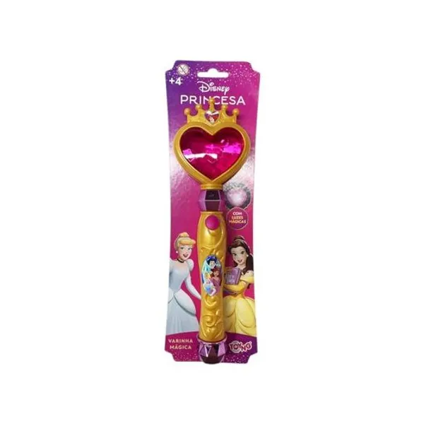 Varita mágica princesas con luz a pilas 26 cm en blister