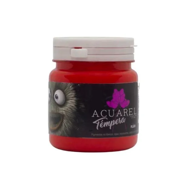 Témpera acuarel pote x250 grsfluo rojo