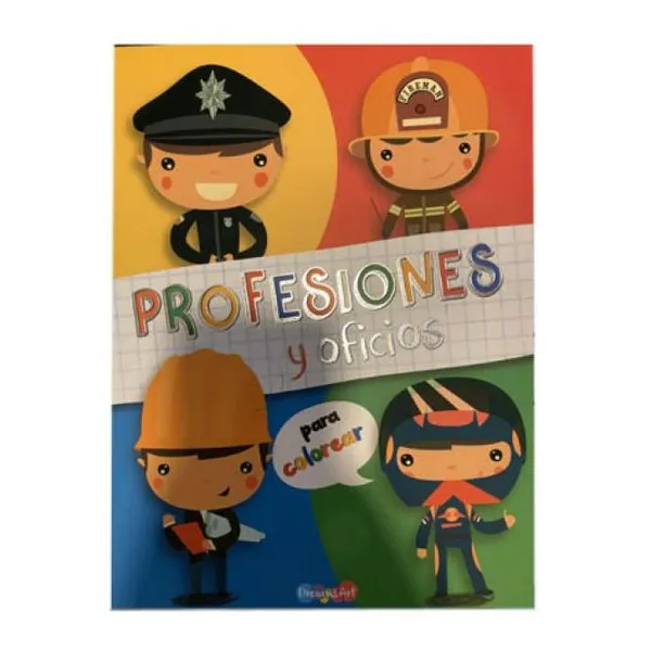 Para colorear. profesiones y oficios 21x27 cm 32 páginas