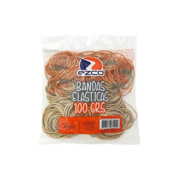 Bandas elasticas 38 mm 100 g en bolsa Ezco