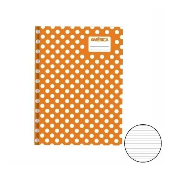 Cuaderno 16x21 rayado t/d lunar naranja 42h americ