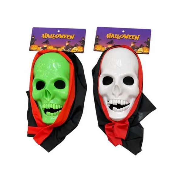Mascara halloween calavera 15x26.5 cm x1 colores surtidos
