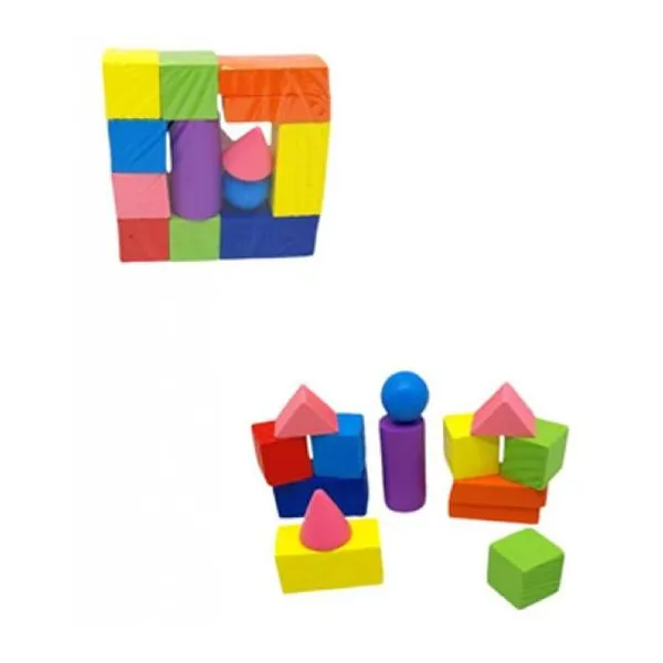 Bloque de madera x15 pcs color fdkw342