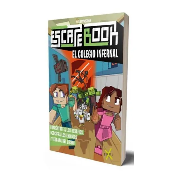Escape book junior: el colegio infernal minecraft. tapa blanda 27x19 cm