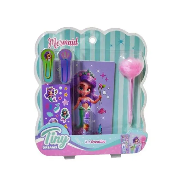 Set escolar sirena 6 piezas en blister 26x29 cm Tiny