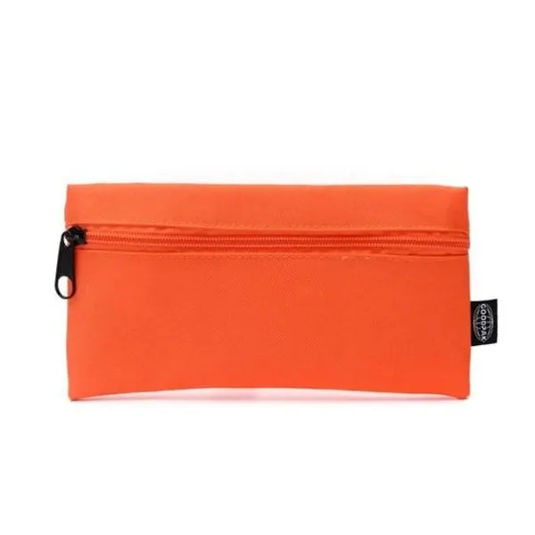Cartuchera 1 cierre plana naranja 22x11.5 cm goodpak