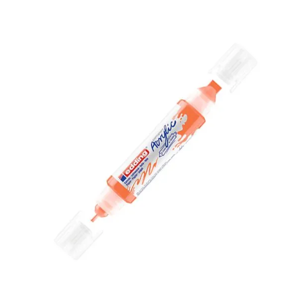 Marcador Edding 5400 doble punta perm.acrílico fluo naranja