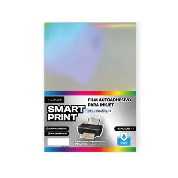 Film autoadhesivo para inkjet rexon holografico a4 x10 hjs.