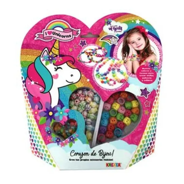 Corazón de bijou. juego para crear pulseras, anillos, collares y mucha bijou.