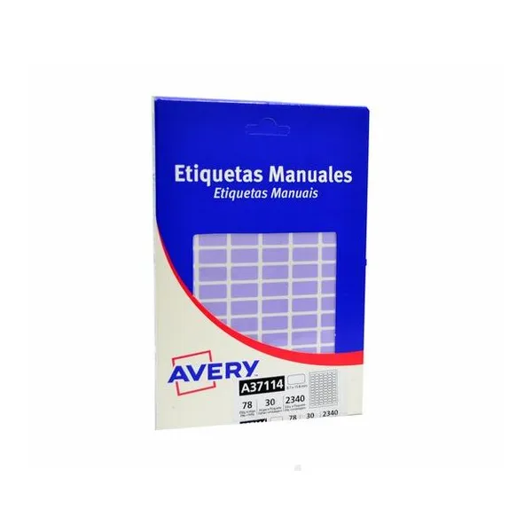 Etiquetas uetas pastel lila 8.1x15.8 mm caja x2340 avery