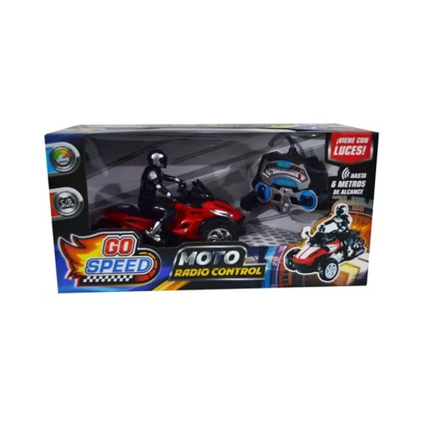 Cuatriciclo a radio control 4 funciones en caja 35x17x14 cm