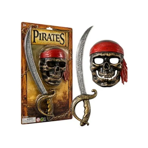 Set de pirata 2 piezas en blister 25x52 cm