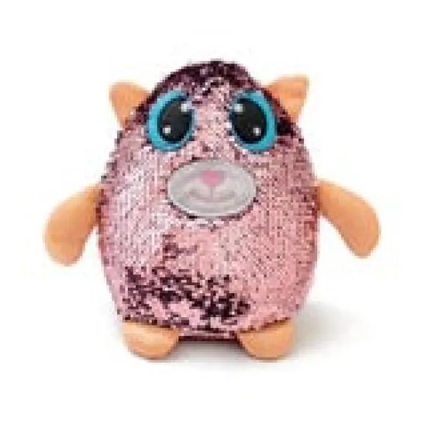 Peluche gato de lentejuelas reversible 20 cm