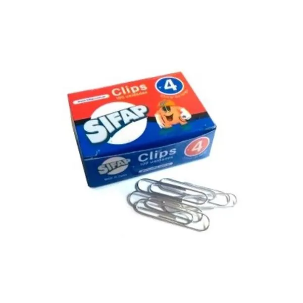 Clips metálico n.° 4 33 mm caja x100 unidades Sifap
