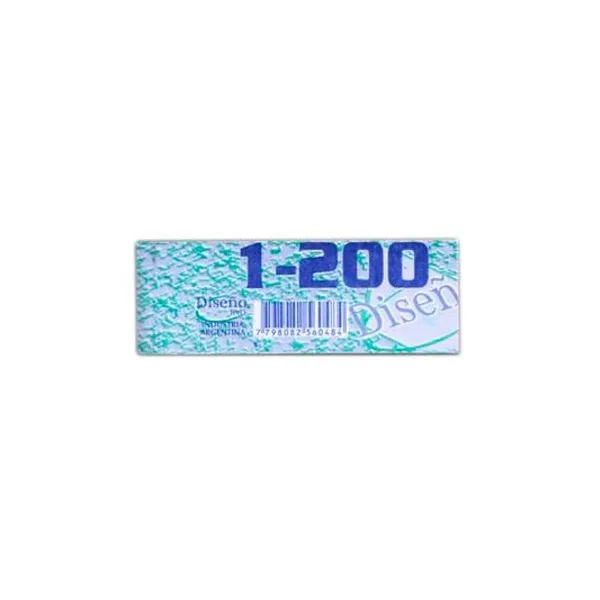 Talonario de números del n.° 1-200 diseño