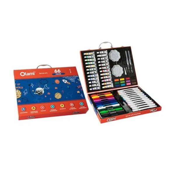 Set de Arte space 66 piezas en valija 34x27x5 cm olami