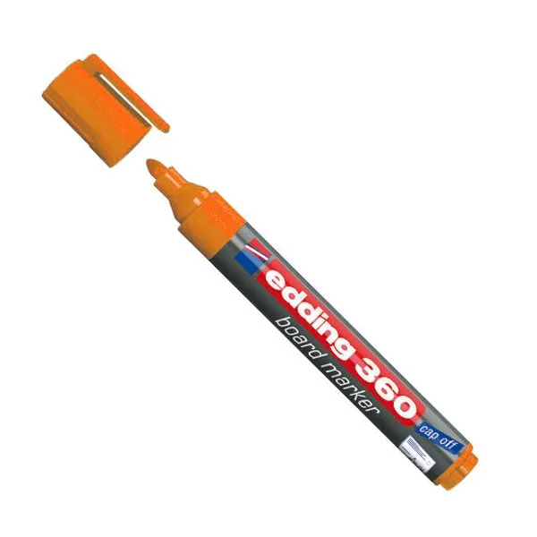 Marcador Edding e 360 para pizarra para red.naranja con plast.
