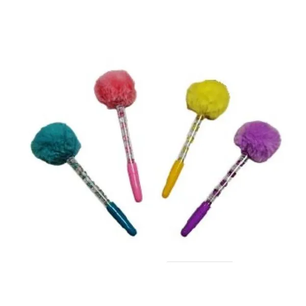 Bolígrafo pompom colores