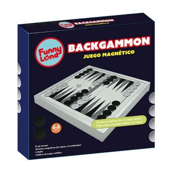 Juego backgammon magnético 25 cm