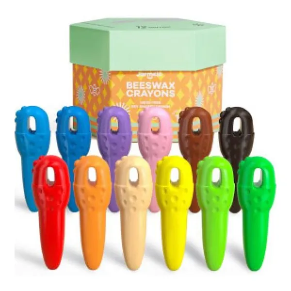 Jarmelo - pack x12 crayones llave lavables colores surtidos