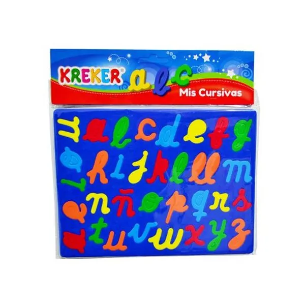 Juego de encastre goma eva cursivas 20x26 cm Kreker