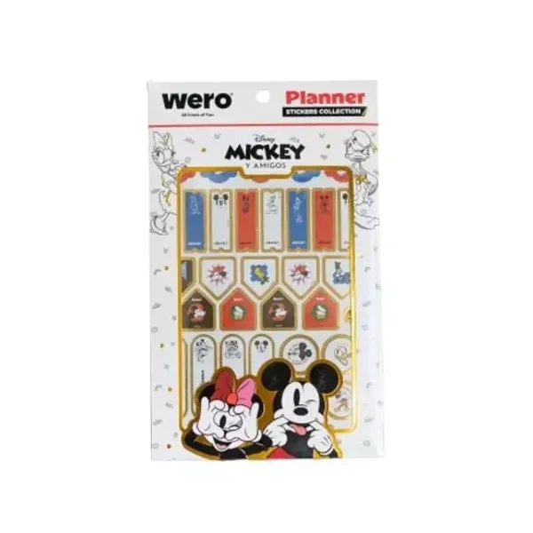 Set de stickers Wero fun planner mickey & friends x6 planchas