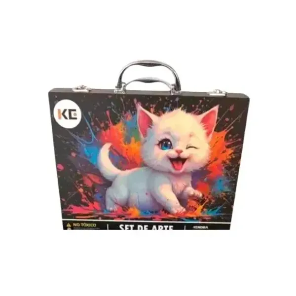 Set de Arte kendra kitty play valija madera x53 piezas