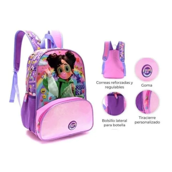 Mochila 16" espalda nenas cool hoodie verde