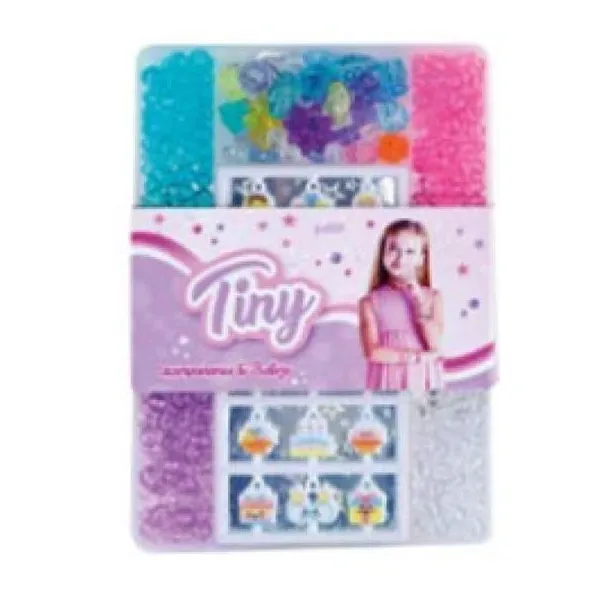 Set de bijouterie con caja plástica para guardar 19 x13 cm