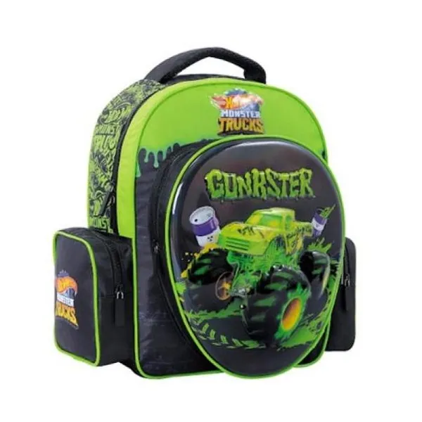 Hot Wheels mochila 14" espalda -green-