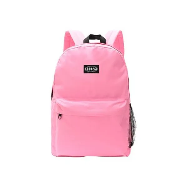 Mochila 17" espalda lisa rosa pastel goodpak