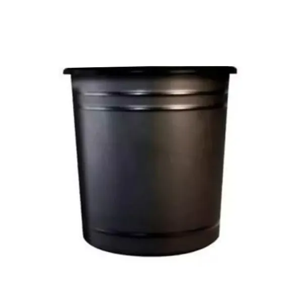 Cesto liggo de plástico redondo negro 12 lts