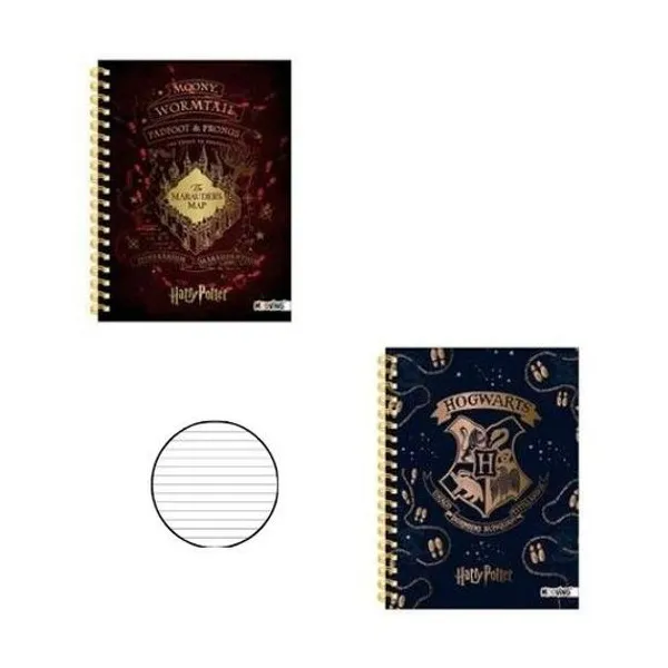 Cuaderno 16x21 rayado 80h t/d con e harry potter