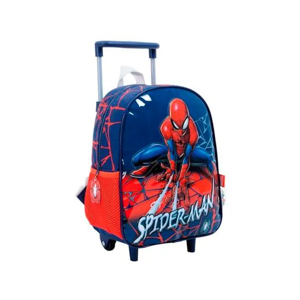 Mochila con carro 12" web Spiderman wabro