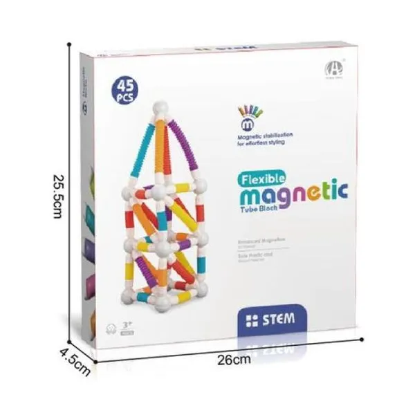 Palitos magnéticos flexibles. 45 piezas