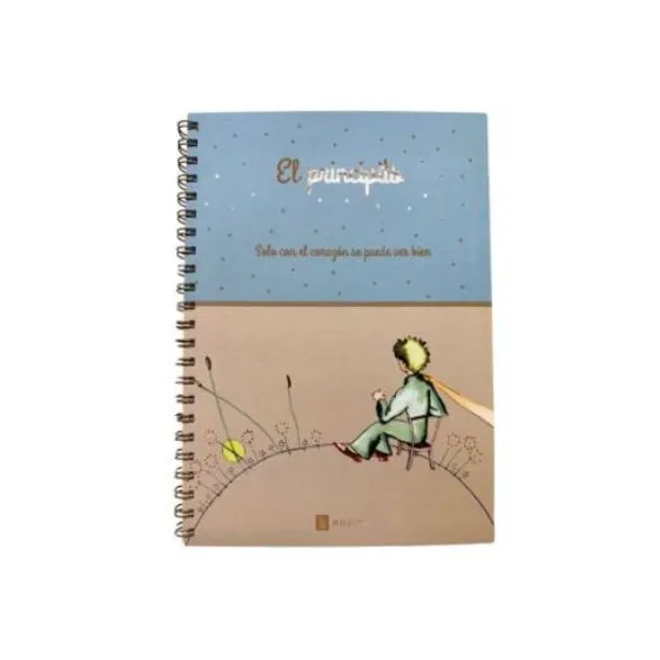 Cuaderno espiral a5 rozini el principito t/dura 80 hjs.raya
