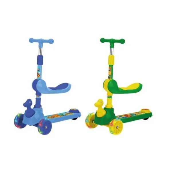 Monopatin 2 en 1 con luces go speed street dinosaurios