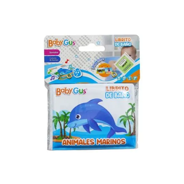 Libro para baño con sonido animales marinos 10x8cm7