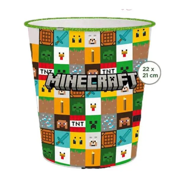 Papelera 22x21 cm -dustbin- "minecraft