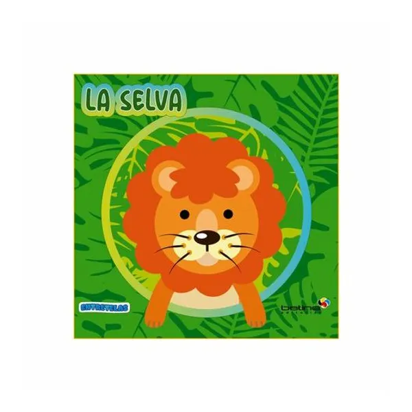 Libro entretelas con sonajero: la selva 14x14 cm