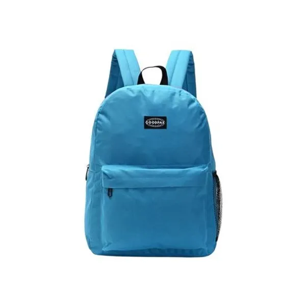 Mochila 17" espalda lisa turquesa con cierre contra tono goodpak