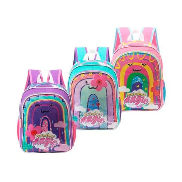 Mochila 14" espalda arco iris x unidad modelos surtidos lsyd
