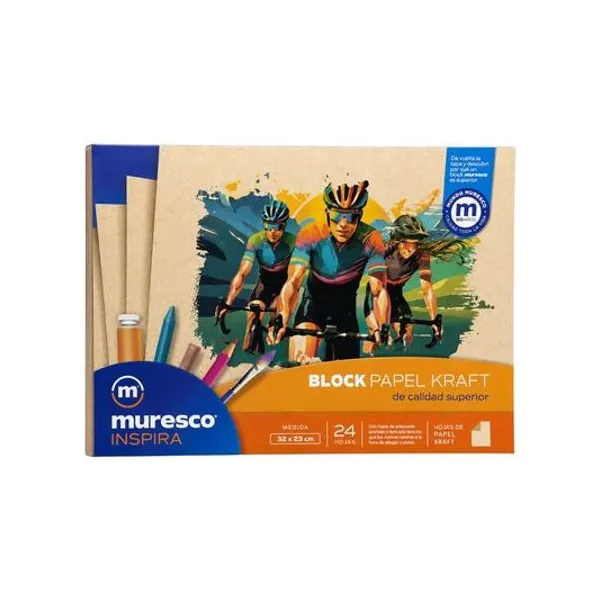 Block papel kraft 32x23 cm 24 hojas Muresco inspira