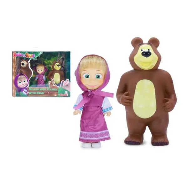 Set figuras masha y el oso inc muñeca 4 cm y oso de 6 cm