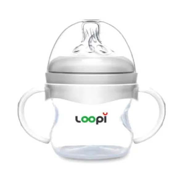 Loopi mamadera con tetina anticolicos y asas +0 meses 120 ml