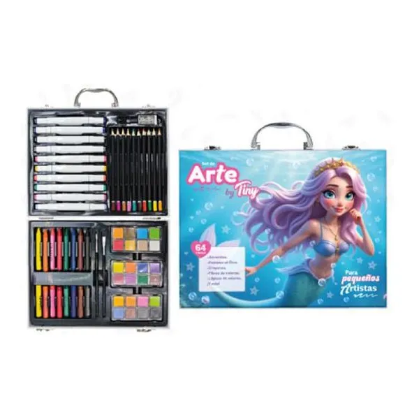 Set de Arte sirena valija Tiny 30x23 cm/64 piezas