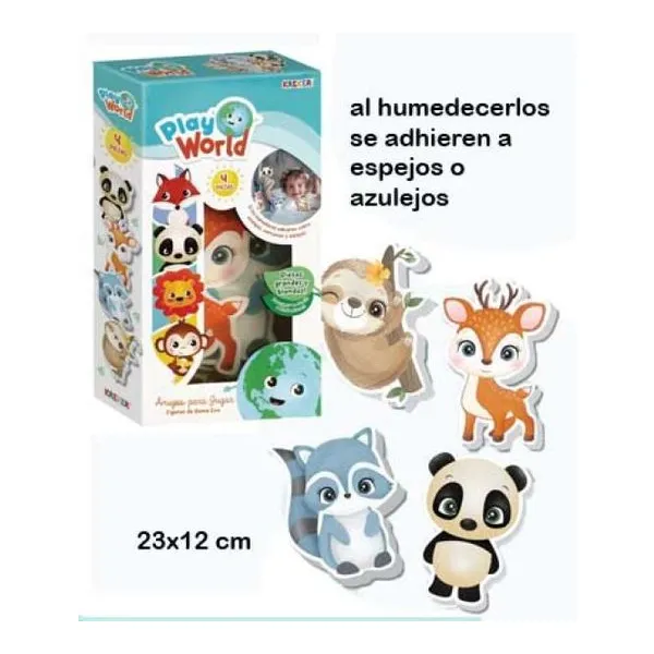 Amigos para jugar. animales de goma eva de 5 mm serigrafiados para jugar