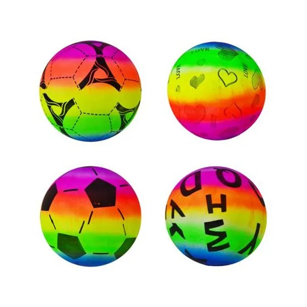 Pelota de goma fluo 22 cm 60 g x unidad modelos surtidos