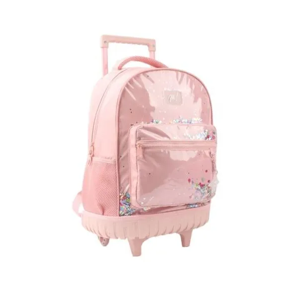 Mochila 17" con carro gliter estrella muaa